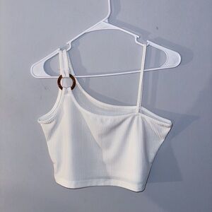 H&M white ribbed crop top